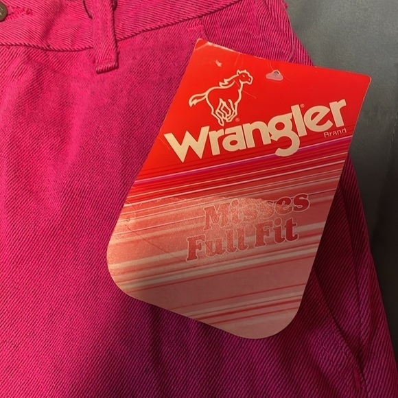VTG Wrangler Jeans 26” Deadstock 80s Waist Mom Western Hot Pink Eclectic Max - Picture 14 of 16